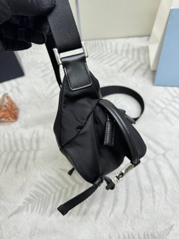 Re-Nylon and Saffiano leather shoulder bag