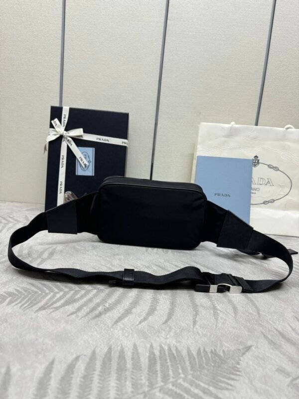 2VL977_2DMG (2) Re-Nylon and Saffiano leather belt bag