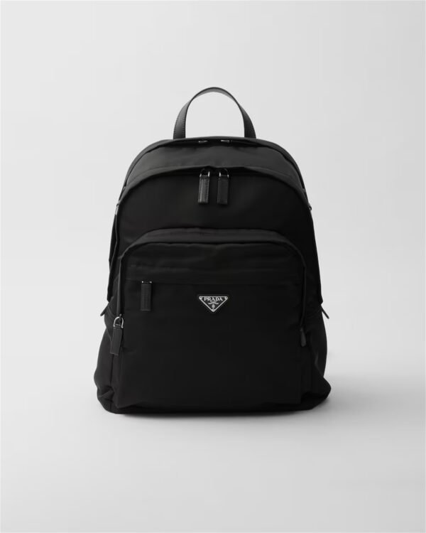 Re-Nylon and Saffiano leather backpack