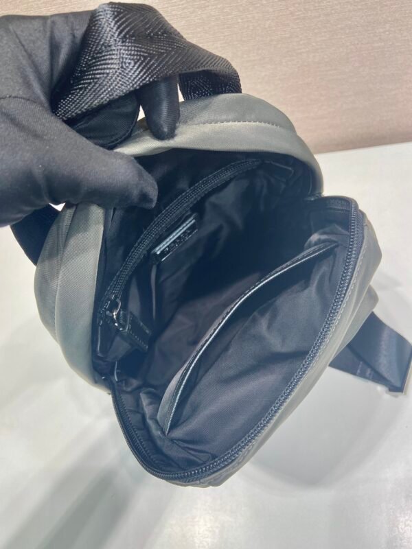 Re-Nylon and Saffiano leather backpack