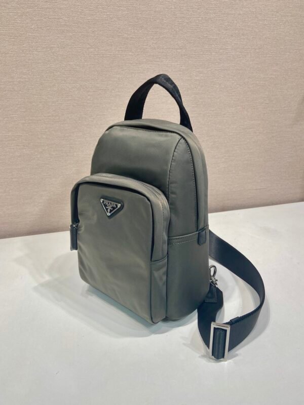 Re-Nylon and Saffiano leather backpack