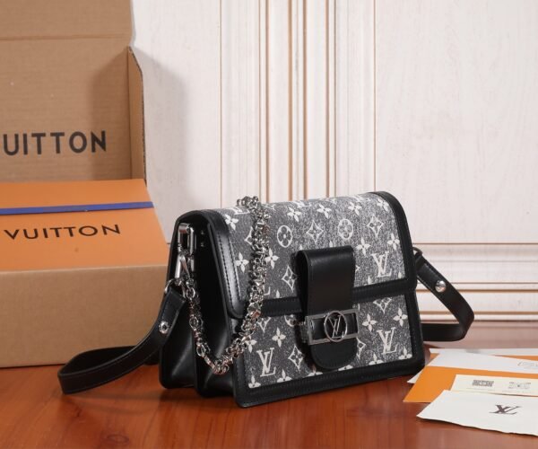 LOUIS VUITTON Dauphine MM Women's Shoulder Bag Denim