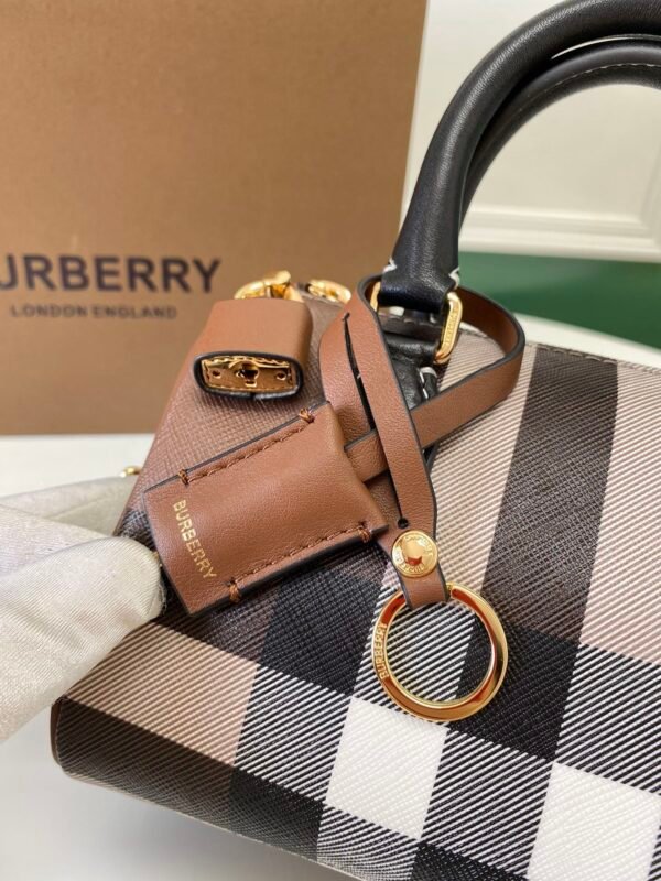 Burberry Mini Plaid Bowling Bag brown p81122261
