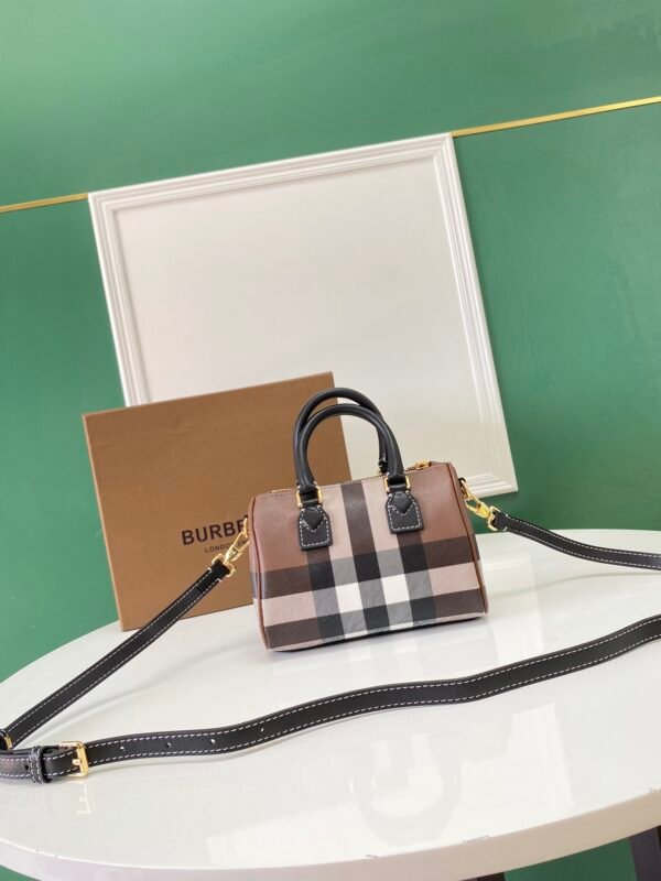 Burberry Mini Plaid Bowling Bag brown p81122261