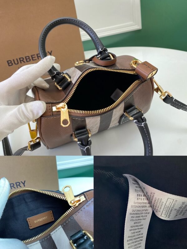 Burberry Mini Plaid Bowling Bag brown p81122261