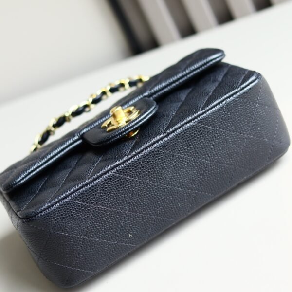 CF Mini Black 20cm (2) Chanel CF Mini Cowhide Black 20cm