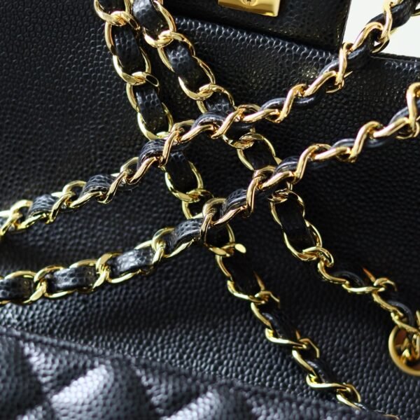 CF Mini Black 20cm (5) Chanel CF Mini Cowhide Black 20cm