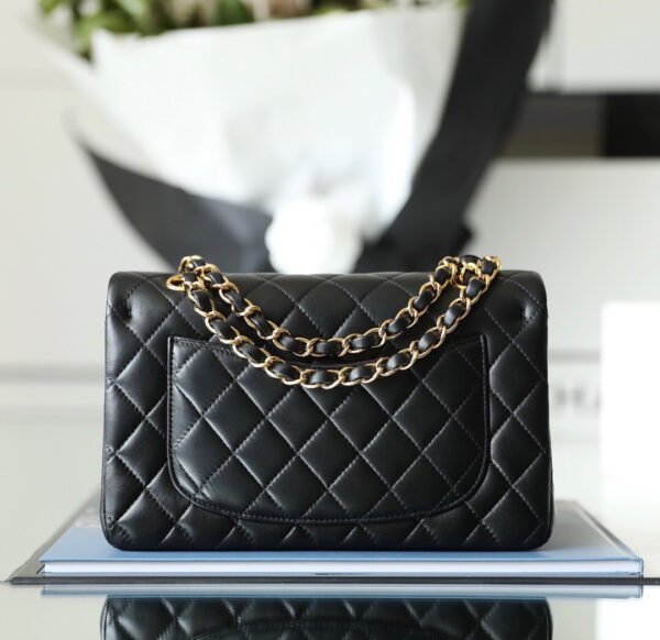 CHANEL CF CLASSIC 11.12 LAMBSKIN HANDBAG SMALL BLACK