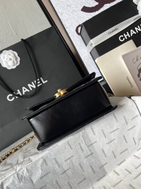 CHANEL 24C Double Gold Bead Handbag 19cm