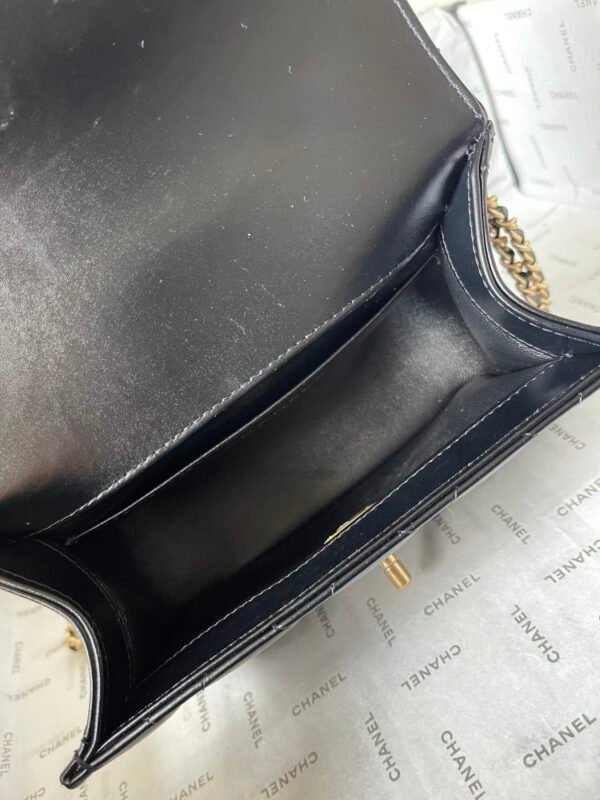 CHANEL 24C Double Gold Bead Handbag 19cm