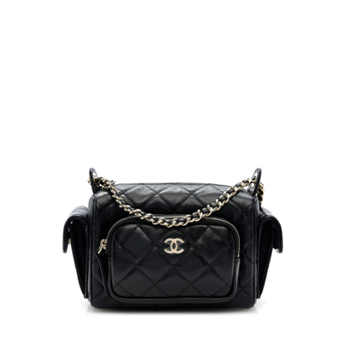 CHANEL 24K CAMERA BAG 23cm (1) CHANEL 24K CAMERA BAG 23cm
