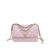 CHANEL 25S pink (1) Chanel 25S double gold bead chain bag 19cm