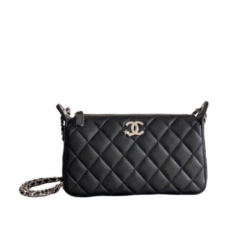 CHANEL 25b rhinestone star mahjong bag 21CM (1) CHANEL 25b rhinestone star mahjong bag 21CM