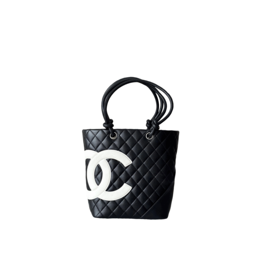 CHANEL CAMBON LIGNE diamond quilted handbag 24CM