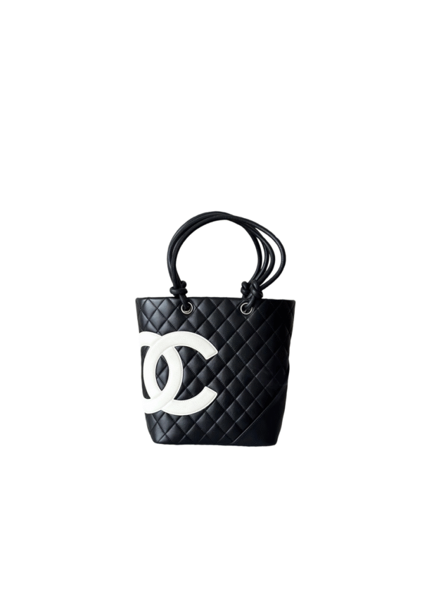 CHANEL CAMBON LIGNE diamond quilted handbag 24CM