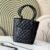 CHANEL CAMBON LIGNE diamond quilted handbag 24CM