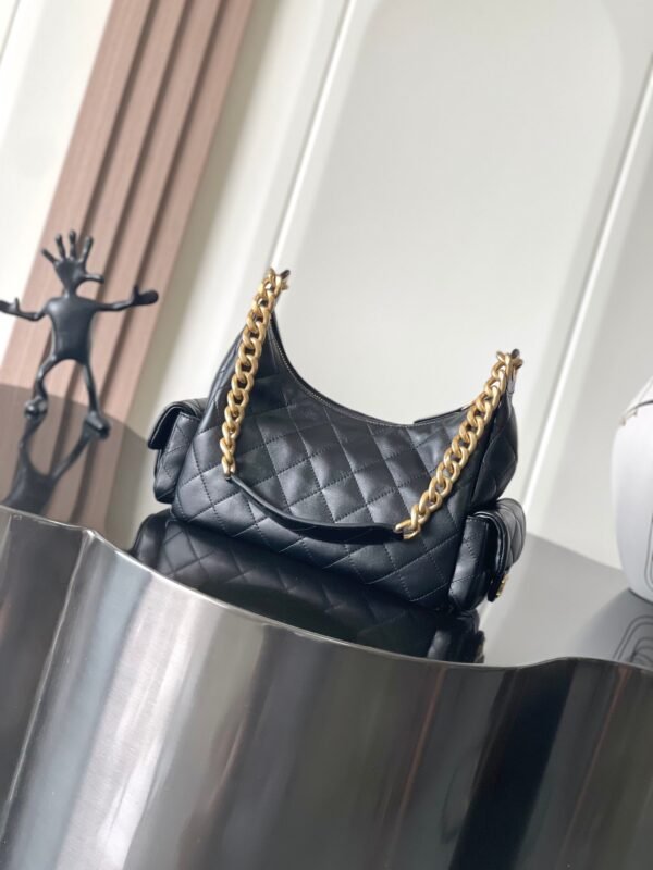 CHANEL HOBO BAG POLISHED LAMBSKIN LARGE