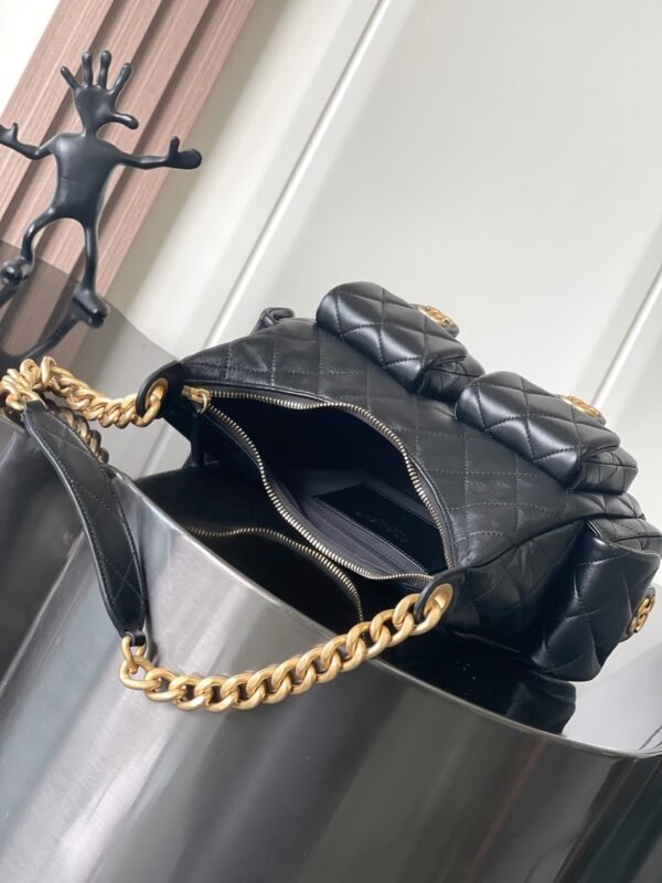 CHANEL HOBO BAG POLISHED LAMBSKIN LARGE