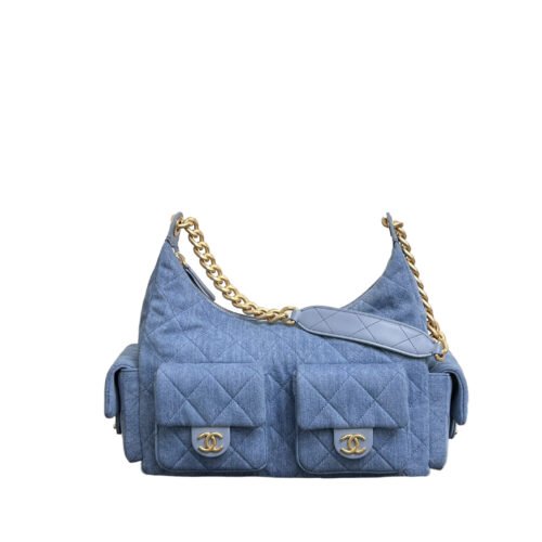 CHANEL HOBO LARGE DENIM BAG