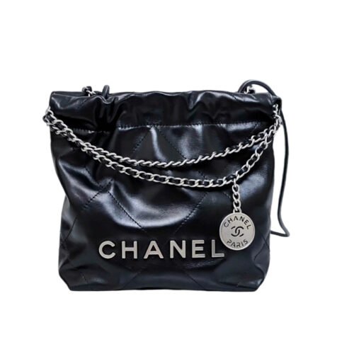 Chanel 22 Mini Black Silver-Tone Metal (1) Chanel 22 Mini Handbag Shiny Calfskin & Silver-Tone Metal