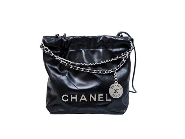 Chanel 22 Mini Black Silver-Tone Metal (1) Chanel 22 Mini Handbag Shiny Calfskin & Silver-Tone Metal