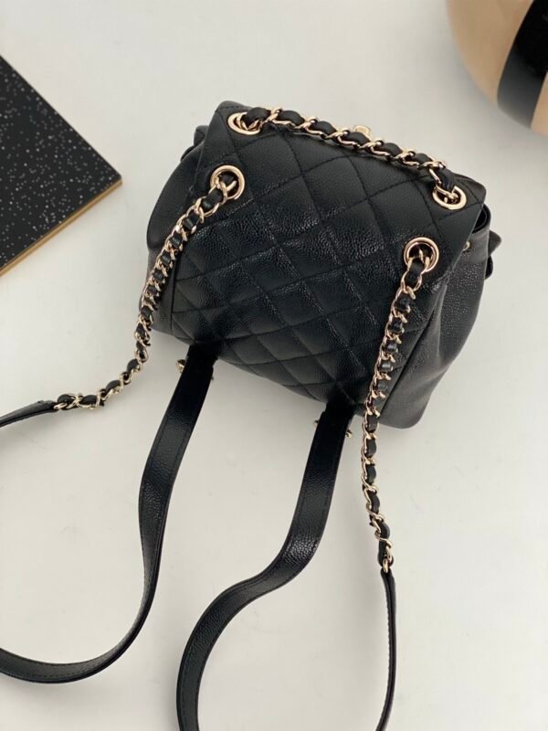 Chanel 23p duma backpack black 17 (3) Chanel duma backpack Lychee leather