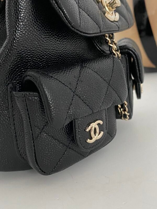 Chanel 23p duma backpack black 17 (5) Chanel duma backpack Lychee leather