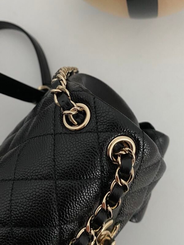 Chanel 23p duma backpack black 17 (7) Chanel duma backpack Lychee leather