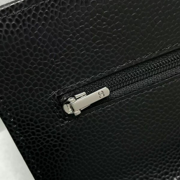 CHANEL WOC SILVER CC LOGO LAMBSKIN CHAIN BAG