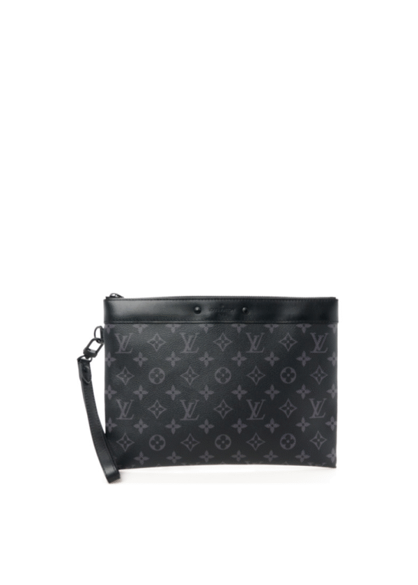M81570 (1) LOUIS VUITTON Monogram Eclipse Pochette To-Go Black M81570