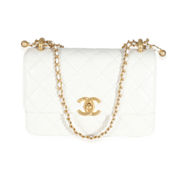 CHANEL 24C small gold ball double bead chain woc