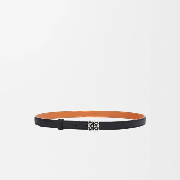 E821Z15X02 (8) LOEWE Pebble-patterned cowhide Anagram belt