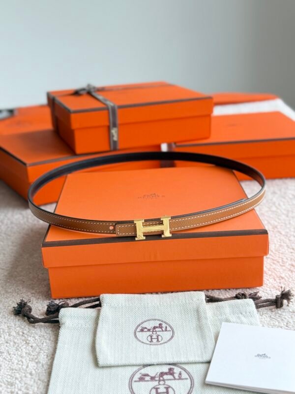 HERMES Mini 5382 belt buckle & Reversible leather strap 13 mm