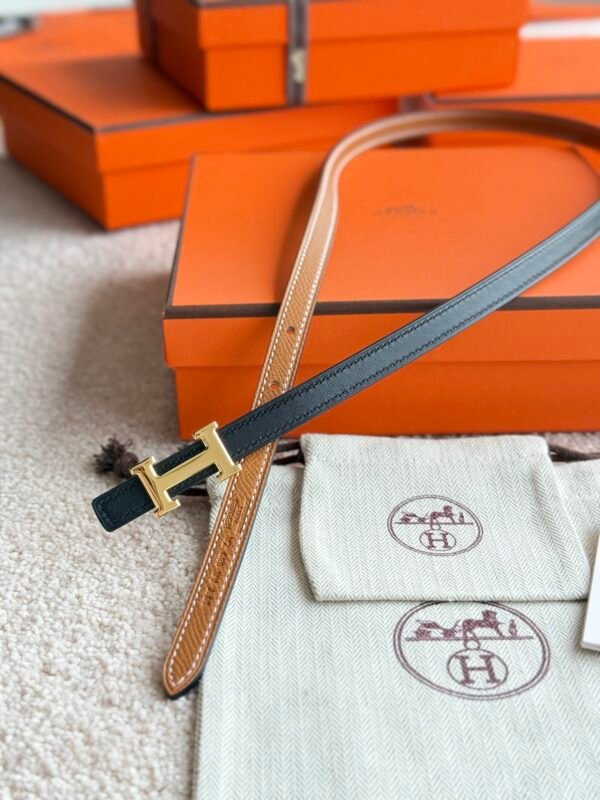 HERMES Mini 5382 belt buckle & Reversible leather strap 13 mm