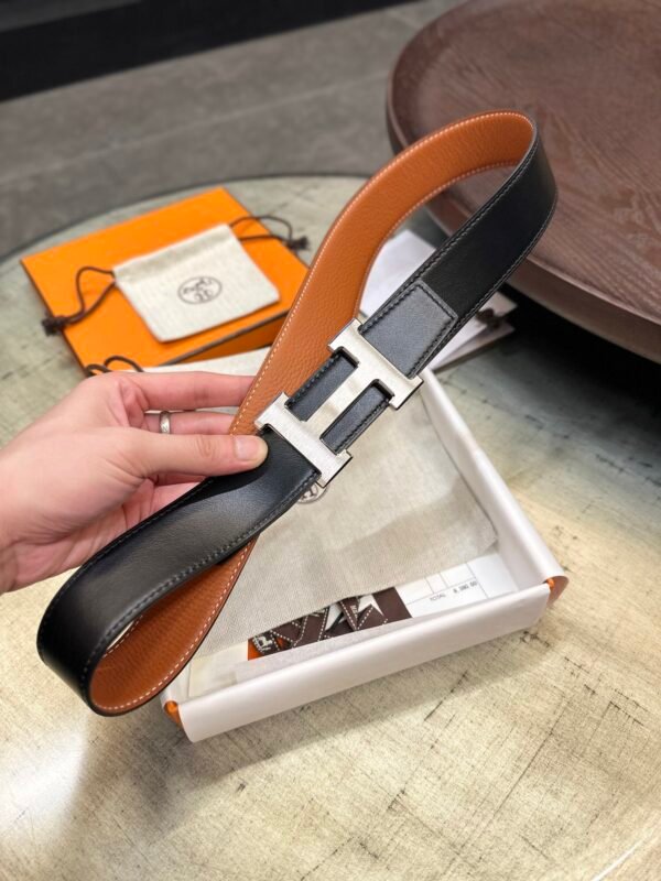 H074562CK05 H077971CAAA105 (3) HERMES Constance belt buckle & Reversible leather strap 38 mm