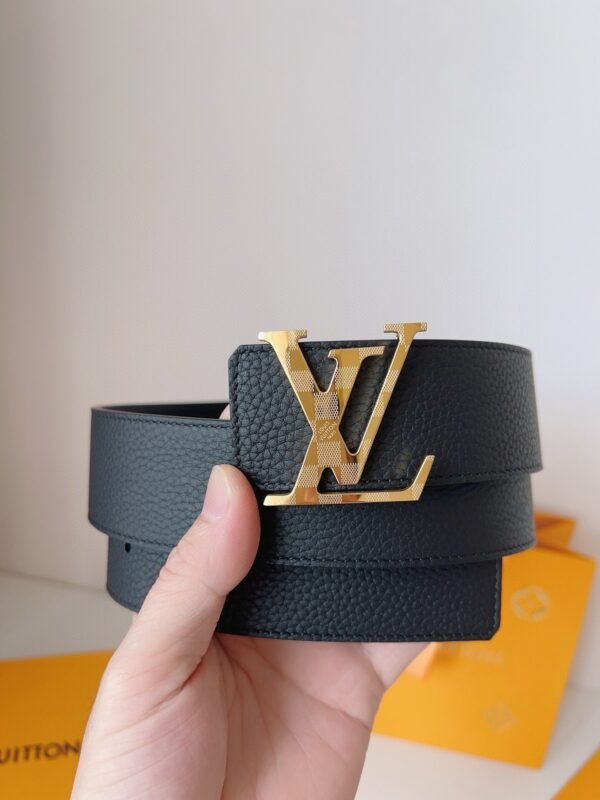 M0333U (3) LOUIS VUITTON Men's calfskin gold buckle double-sided belt 40mm M0333U