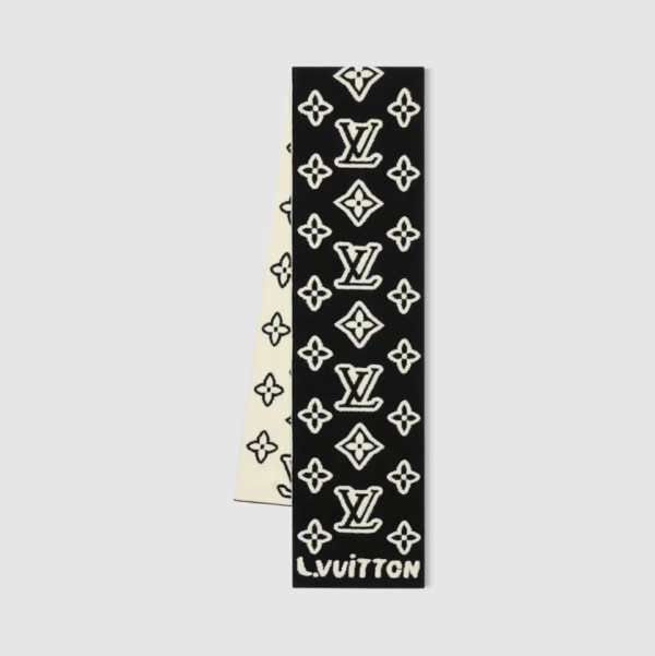 LOUIS VUITTON Monogram Blast Knitted Scarf M96963