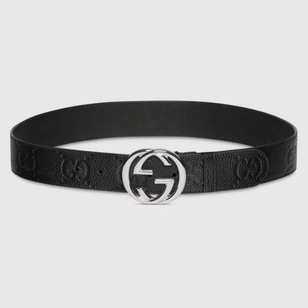 GUCCI Wide belt with Interlocking G buckle