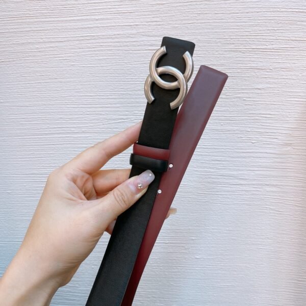 Chanel 25s double-faced calfskin belt