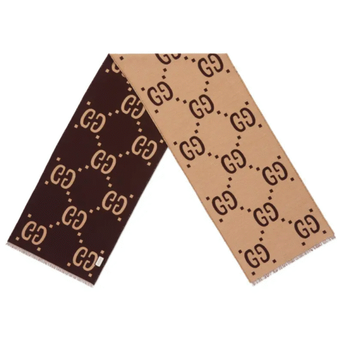 GUCCI Double G jacquard wool scarf