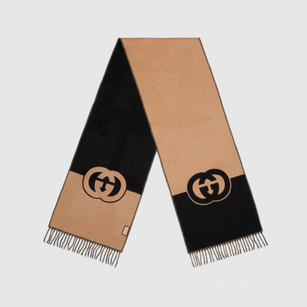 7154974GAAA1079 (1) GUCCI Interlocking double G wool scarf
