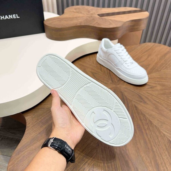 Chanel CC Low-Top Sneakers Perforated Leather (3) Chanel CC Low-Top Sneakers Perforated Leather